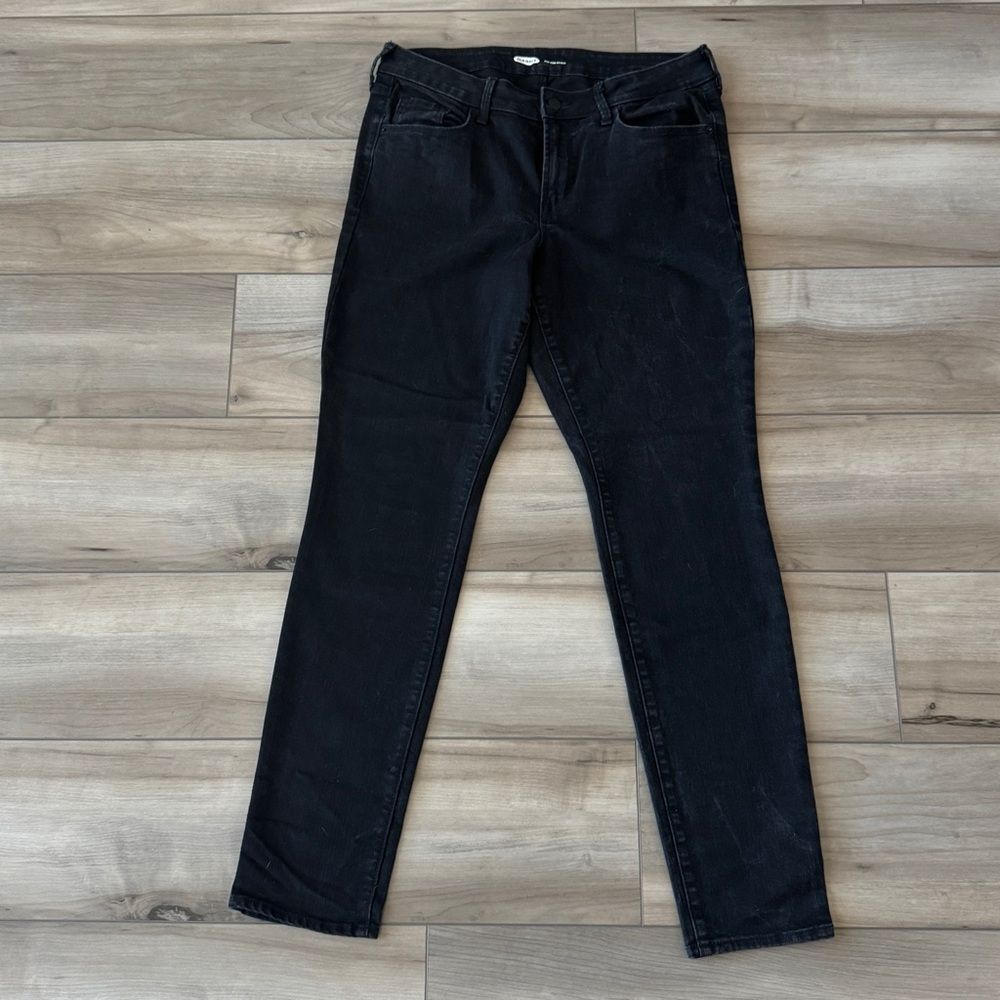 Old Navy Black Women Jeans Pop Icon Skinny 12 Long